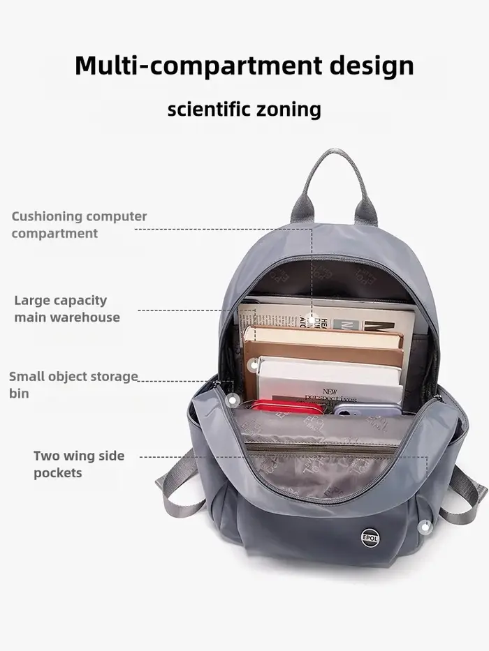 Sac à dos en nylon imperméable pour femme
