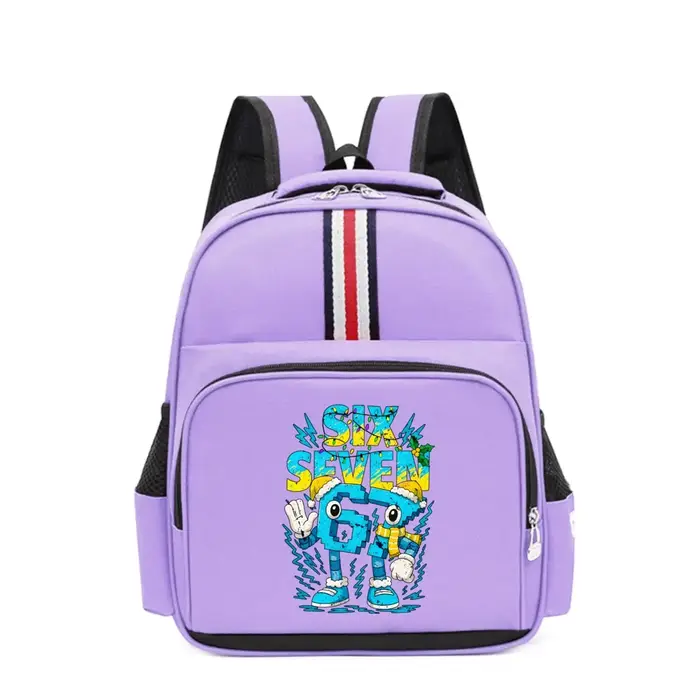 Sac à dos étanche Six Seven 6 7 cerveau italien dessin animé sacs primaires enfants Meme 67 sac à dos pour la maternelle garçons filles cadeau