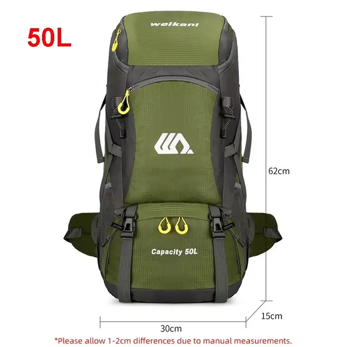 Sac à dos de voyage grand format 50L pour homme, sac à bandoulière imperméable, sac de sport, sac de