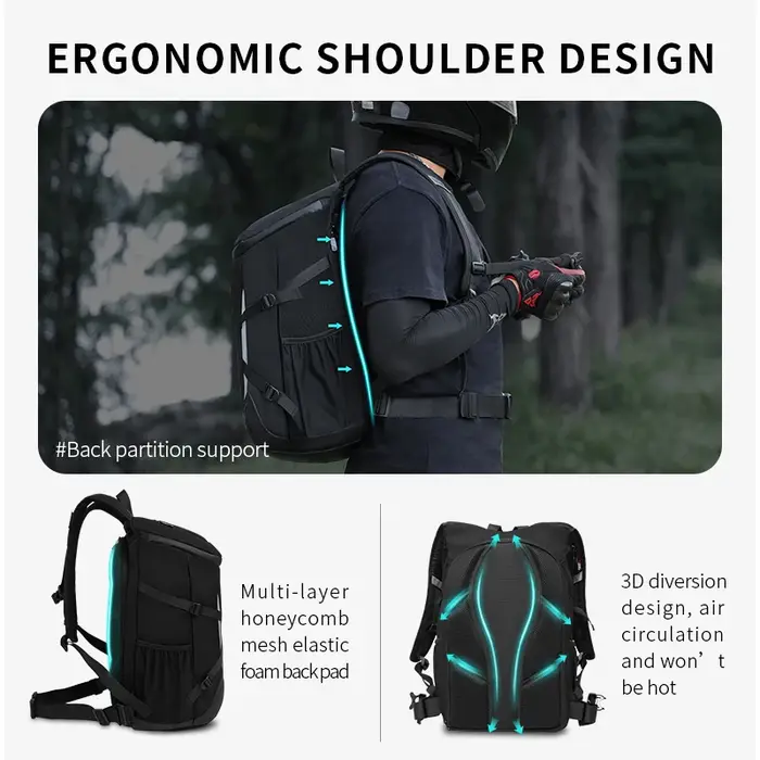 Sac à dos de moto unisexe