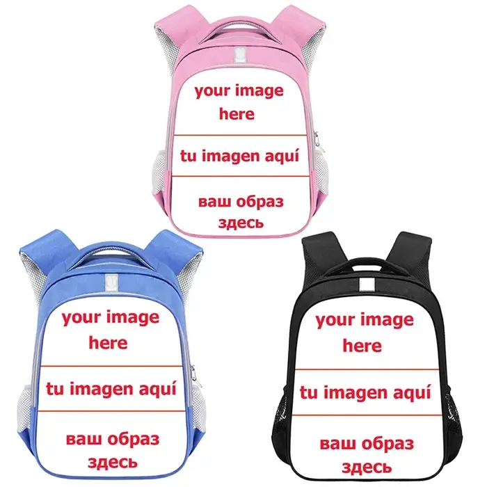Personnalisez votre Image Logo nom sac à dos 14 pouces dessin animé maternelle sacs à dos garçons filles enfants