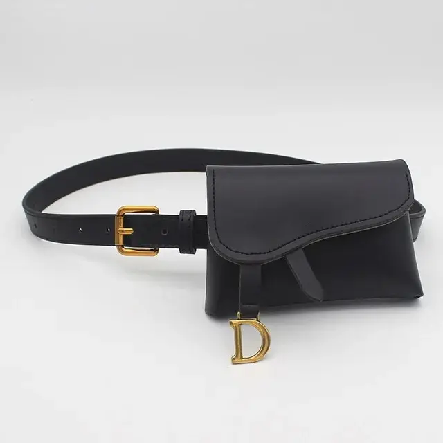 Femmes Fanny taille sac Pack ceinture pochette ventre PU cuir pour banane dame kangourou Bum hanche côté Sachet