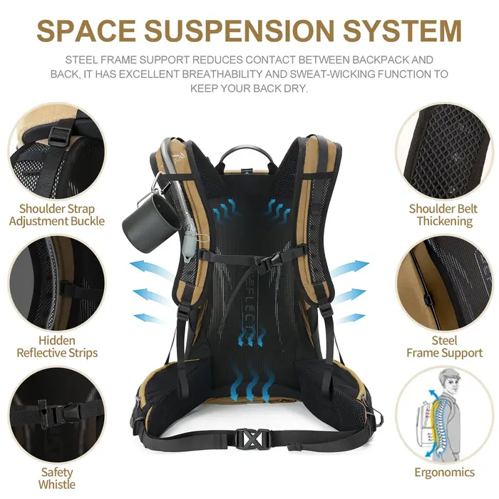 Sac à dos de montagne 35 litres pour homme et femme
