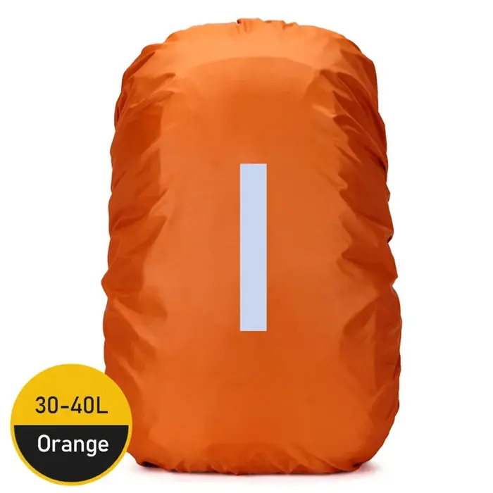 Housse de pluie pour sac à dos de randonnée 30-40l, avec bande réfléchissante, housse anti-poussière