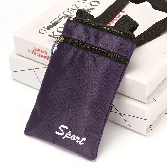 Sac de sport incliné pour téléphone – sac multifonctionnel avec sangle réglable en fibre de polyester durable