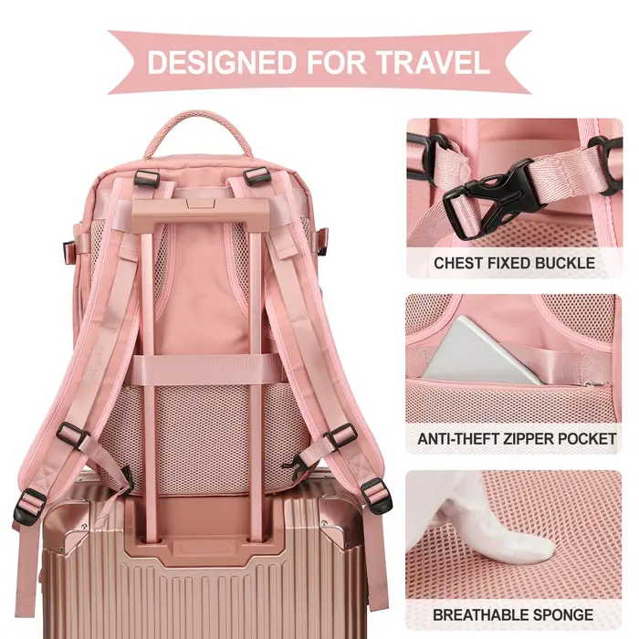 Sac à dos de voyage pour femmes, sac à dos de cabine Wizzair 40x30x20 avion, sac décontracté étanche