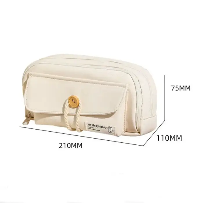 Sac à crayons en tissu multifonction de grande capacité
