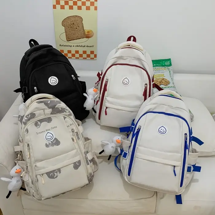 2024 Grand femme mignon collège sac à dos fille voyage livre sac à dos en nylon mode dames sac de loisirs femmes ordinateur portable hommes sacs d'école