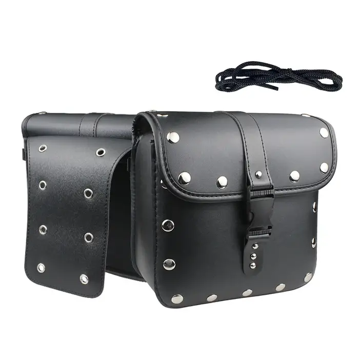 RiSALE-Sac à dos en cuir PU pour appareil de moto