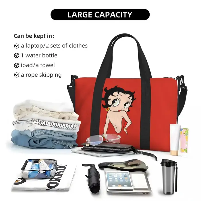 Sac de voyage de plage personnalisé Cartoon Girl B-Bettys