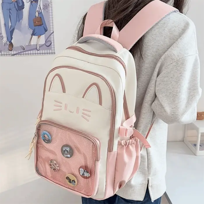 Kawaii Transparent Ita sac à dos grande capacité double bandoulière