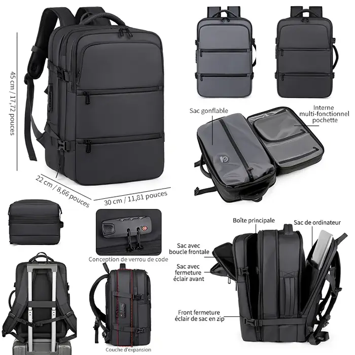 Sac à dos pour homme pour les voyages d'affaires