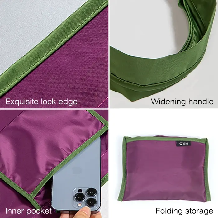 Sac de Shopping Pliable de Grande Capacité, 1 Pièce, pour Épicerie et Supermarché