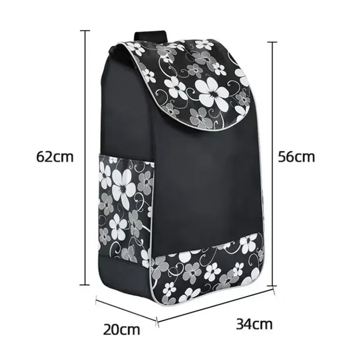 Sac de courses étanche coloré pour chariot, sac de rangement d'achat de supermarché de grande capaci