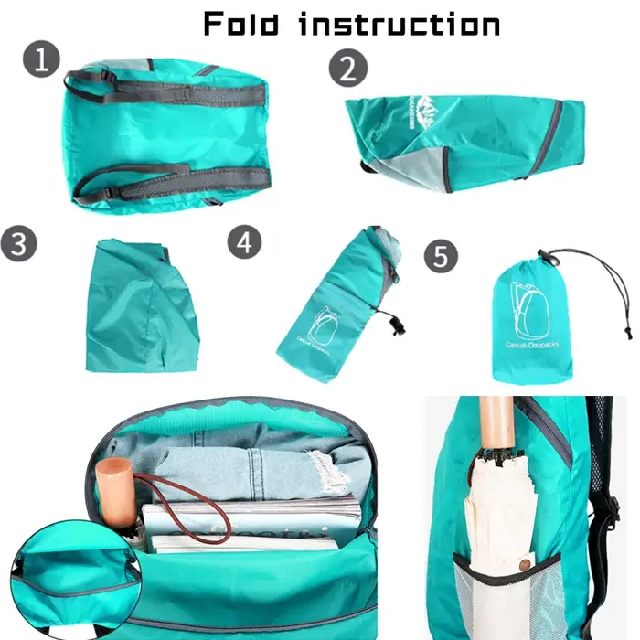 Sac de sport étanche pratique en plein air sac à dos quotidien en Nylon pliant alpinisme randonnée sac à dos pour hommes et femmes
