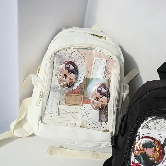 Y2K mignon Mini sac à dos femmes Kawaii Ita sac doux fille sac à dos Transparent bricolage personnal