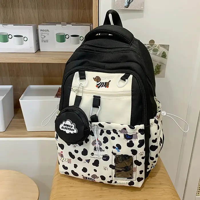Sac à dos tendance style universitaire pour adolescentes, sac d'école élégant pour collégiennes, lycéennes et étudiantes