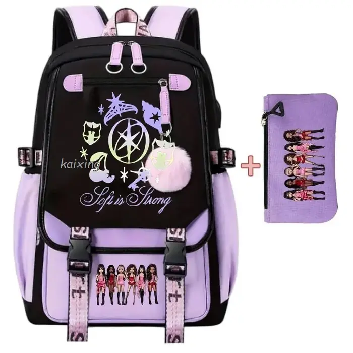 Sac à dos Katseye avec imprimé amusant pour filles
