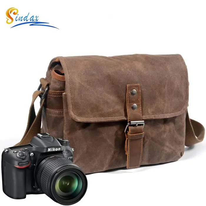Sac à bandoulière vintage pour appareil photo reflex numérique