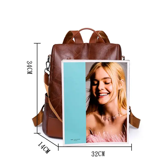 Collège femmes sac à dos concepteur en cuir souple Vintage Packbag femme voyage sac à dos sacs d'école pour adolescentes sac à bandoulière