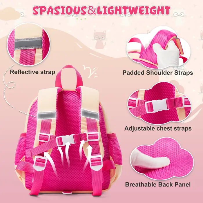 Sac à dos à motif de chat mignon pour enfants