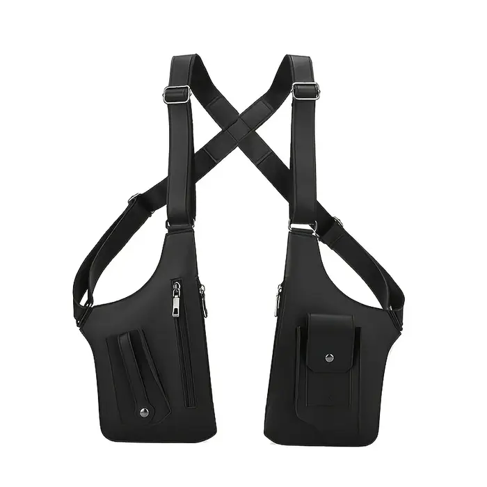Sac à dos léger multi-poches | Sac de poitrine tendance pour les trajets quotidiens