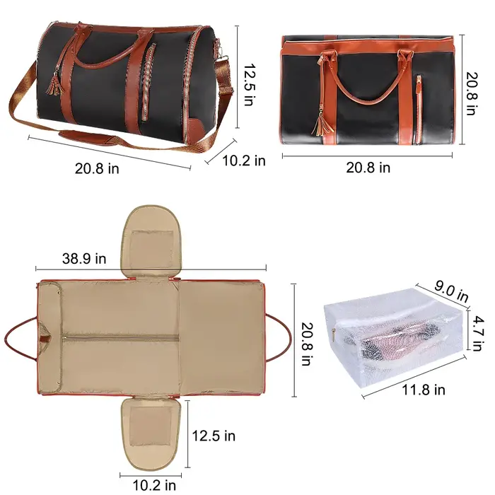 Sac de voyage 2 en 1 pour vêtements