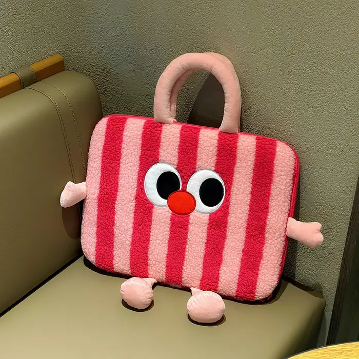 Sac à ordinateur portable coréen mignon de style dessin animé, pochette pour ordinateur portable 13.3 14 15 15.6 16 pouces, sacoche de rangement pour ordinateur, sac à main pour femme, pochette de voy