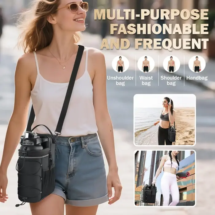 Sac de sport magnétique pour hommes et femmes – Bouteille à bandoulière avec fixation