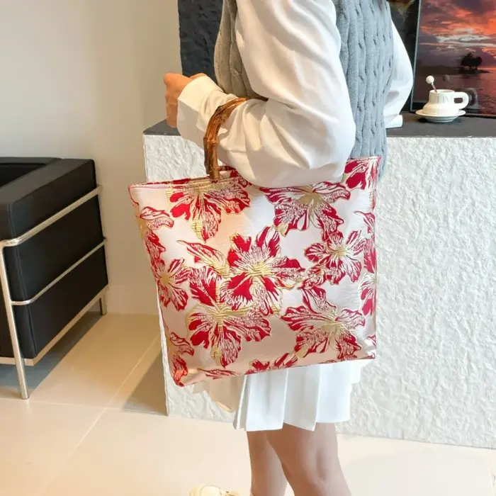 Sac fourre-tout en toile jacquard