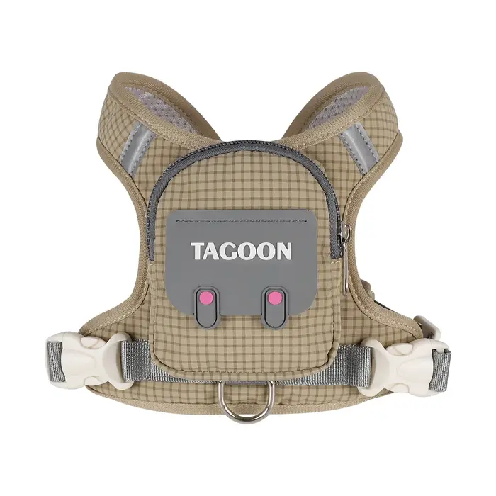 Sac à dos-harnais pour chien, motif écossais mignon, sac de transport extérieur pour animaux de compagnie, gilet de poitrine pour chiot, réglable pour la promenade, pour chiens de petite et moyenne ta