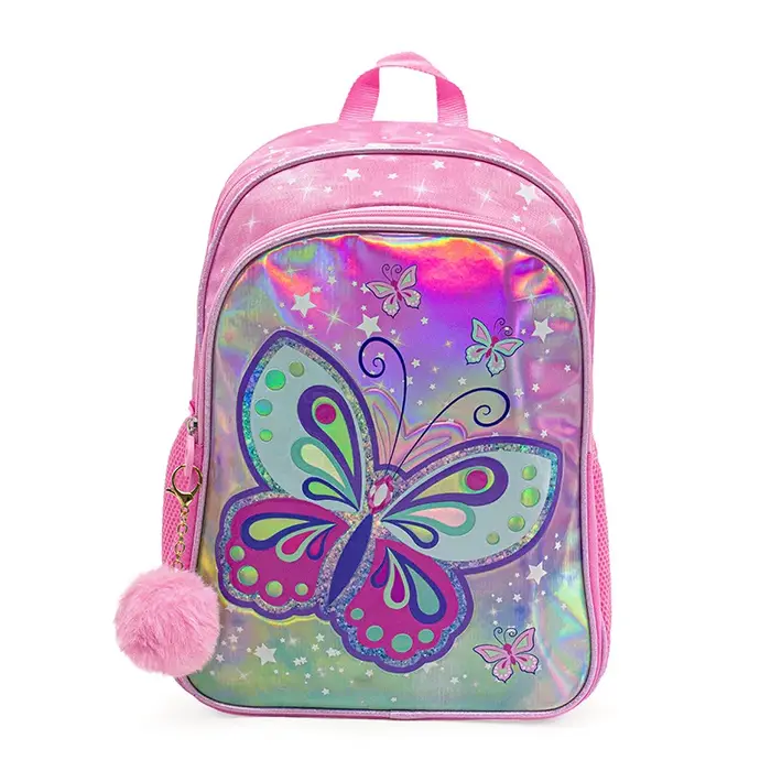 Filles sacs à dos pour l'école dessin animé papillon