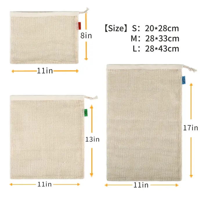 Sac de produits réutilisable en coton biologique
