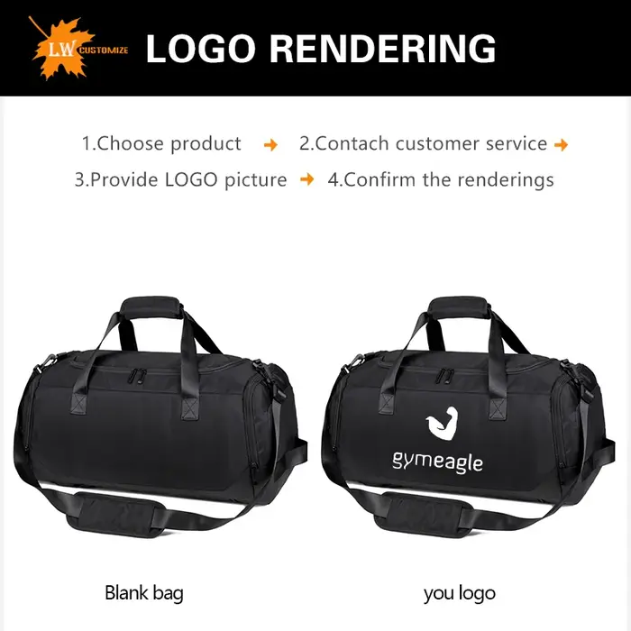 Sac de voyage de grande capacité avec logo imprimé