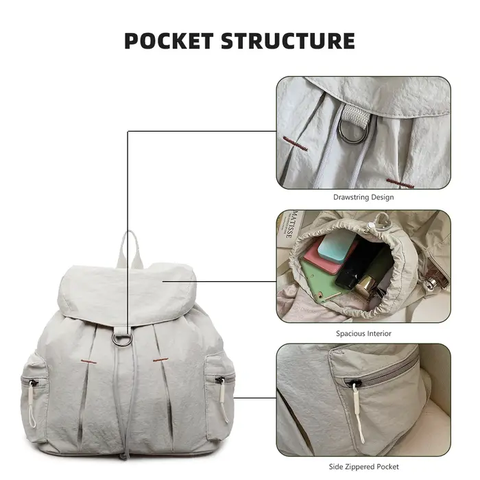Sac à dos de banlieue léger pour femme