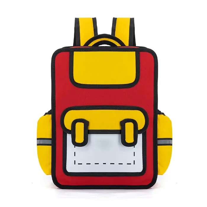 Sac à Dos Bidimensionnel de Dessin Animé 3D pour Élève de la Maternelle