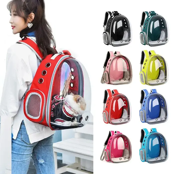 Capsule bulle sac à dos pour animaux de compagnie petit chat transporteur pour animaux de compagnie sac à dos Transparent Animal chiot Kitty oiseau respirant porte-animaux pour voyage