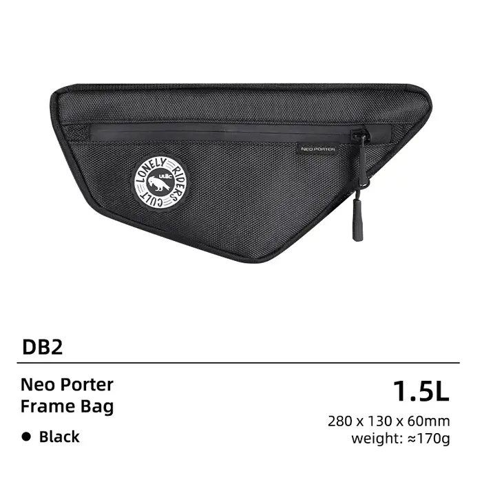 Sacs de vélo ULAC, sac de cadre 1,5 L, sac avant de vélo, matériau imperméable, petite poche intérie