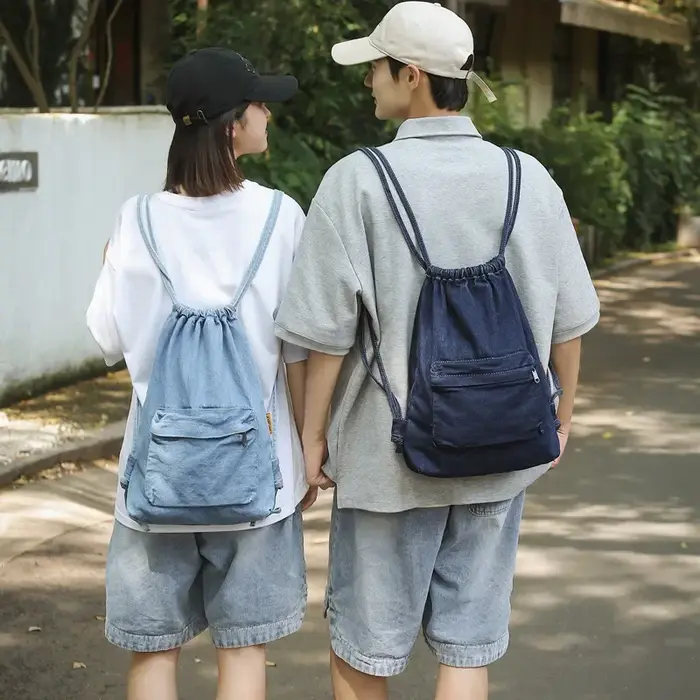 Mochila-Sac à Dos en Toile Délavé de Proximité pour Femme