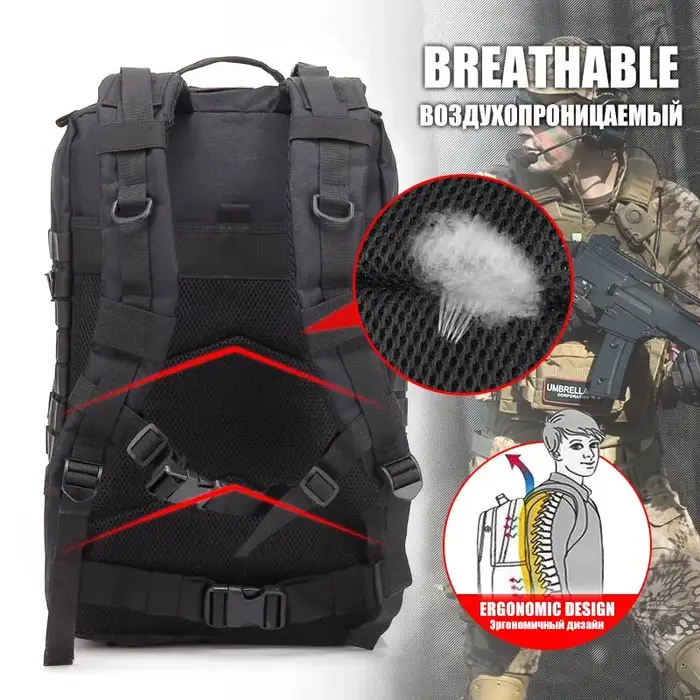 Sac à dos tactique militaire A1 60L pour hommes
