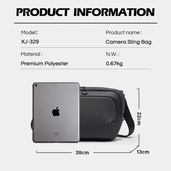 BANGE Nouveau Grand Sac à Bandoulière pour Appareil Photo Numérique Canon/Nikon/Sony/DJI Drone