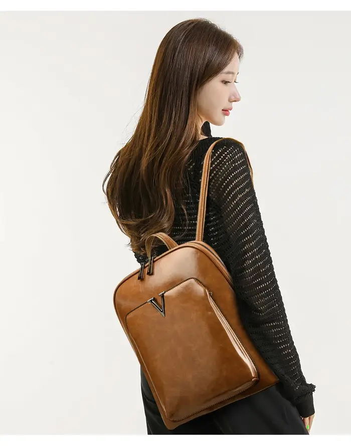 Sac à dos design femmes sac De voyage grande capacité sac à dos classique huile cire cuir PU sac à bandoulière Mochilas