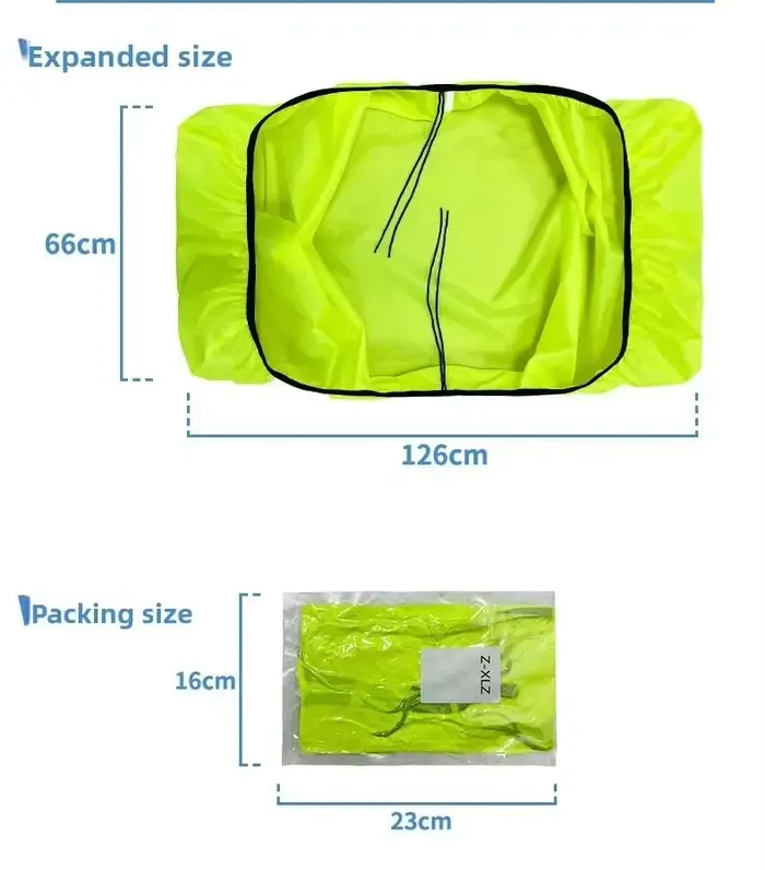 Sac à dos housse de pluie avec bande réfléchissante étanche ultraléger sac à dos pochette de rangement randonnée Camping vélo voyage en plein air