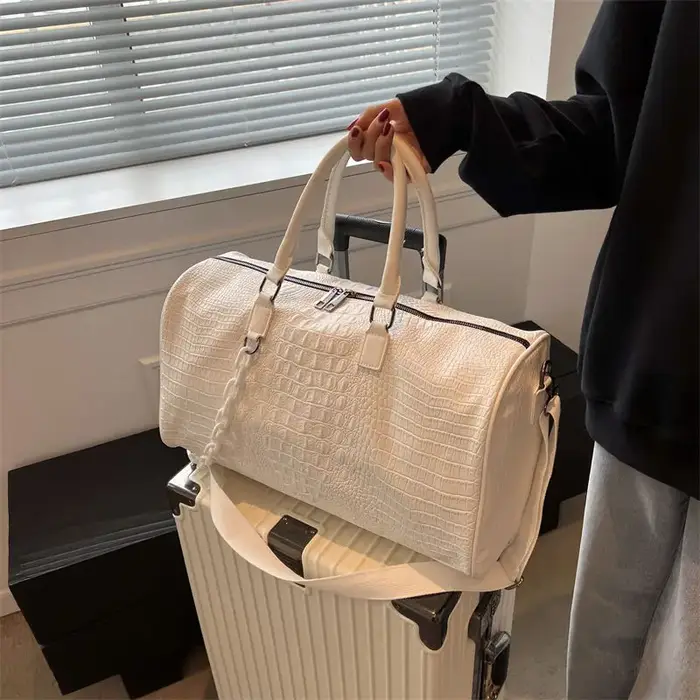 Mode européenne/américaine motif Crocodile en relief grande capacité Portable sport voyage unique épaule sac à bandoulière tendance