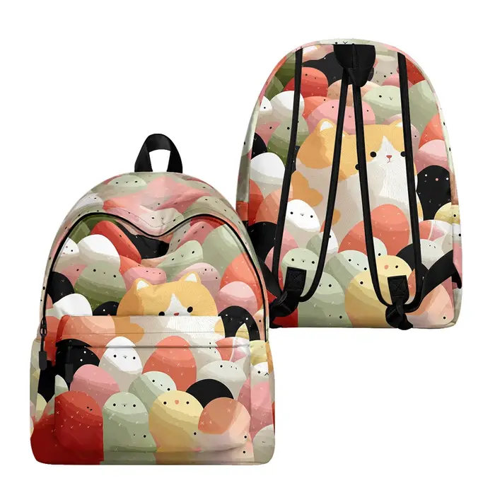 Sac à dos imprimé de chats de dessin animé renard mignon