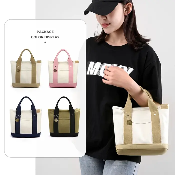 Sac fourre-tout en toile Portable de grande capacité