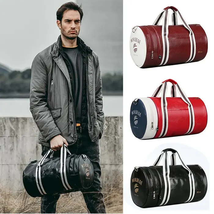 Sac de sport en cuir PU pour hommes
