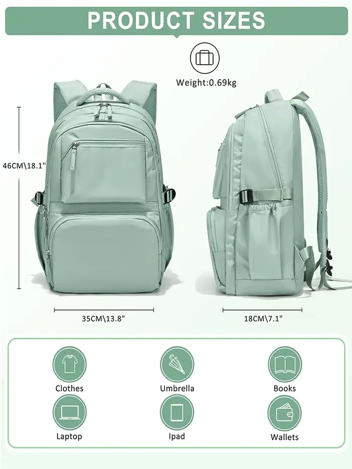 Sac à dos scolaire pour femmes hommes sac d'école pour garçons filles collège sac à dos Brevite sac à dos sac à dos pour ordinateur portable