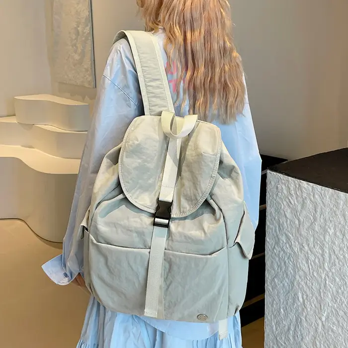 Sacs à dos en Nylon de couleur unie pour femmes