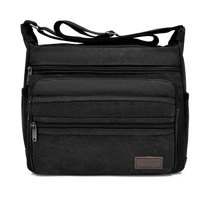 Sac à bandoulière en toile pour hommes, sacs de voyage décontractés pour hommes, sacoches de luxe mu